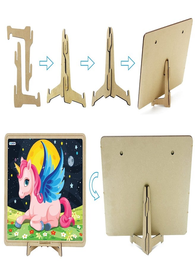Eduketive مجموعة أحجية الصور المقطوعة Educetive PuzzleDecor Unicorn، 6 قطع، 40 قطعة، هدية مثالية لأعياد الميلاد - Image 3